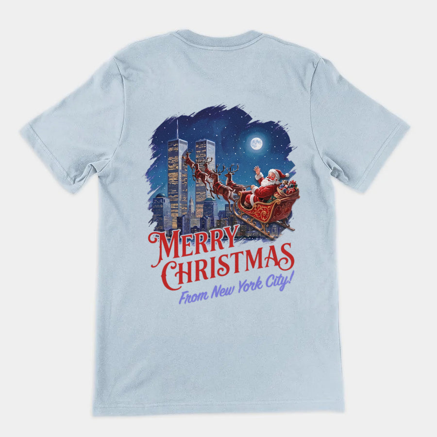 Merry Christmas From New York City T-Shirt (backprint) Orbital Clothing