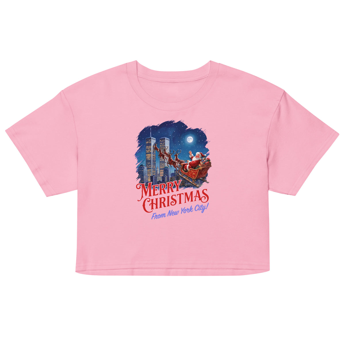 Merry Christmas From New York City Women’s crop top Orbital Clothing