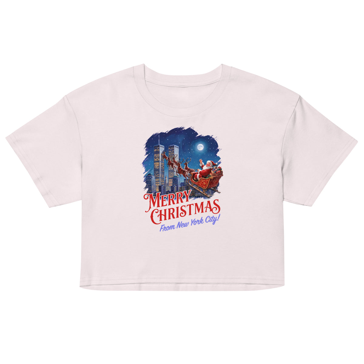 Merry Christmas From New York City Women’s crop top Orbital Clothing