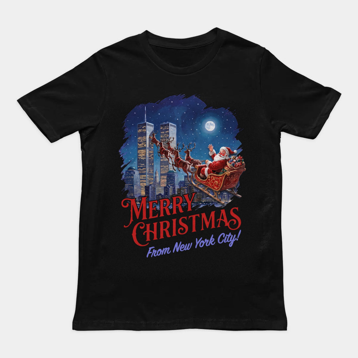 Merry Christmas From New York City T-Shirt Orbital Clothing