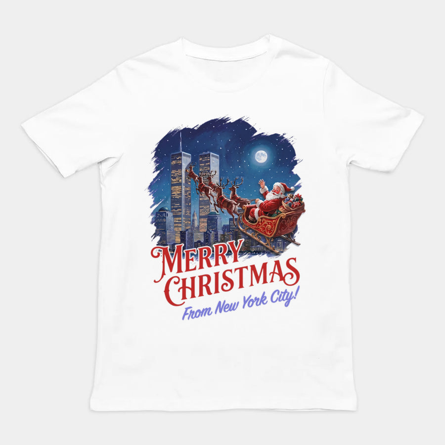 Merry Christmas From New York City T-Shirt Orbital Clothing