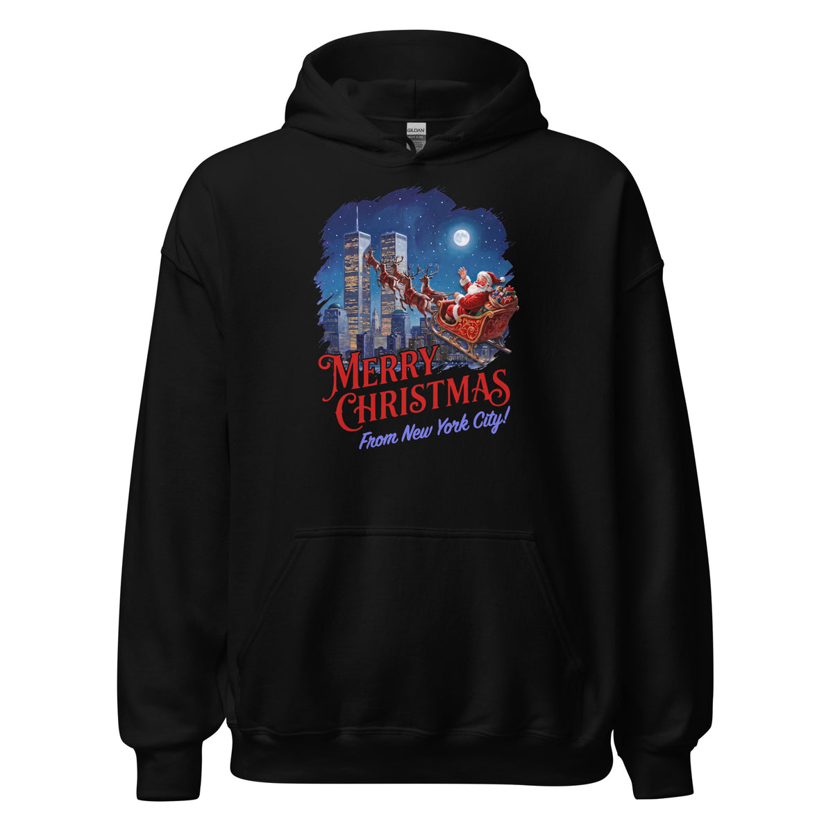 Merry Christmas From New York City Hoodie Orbital Clothing