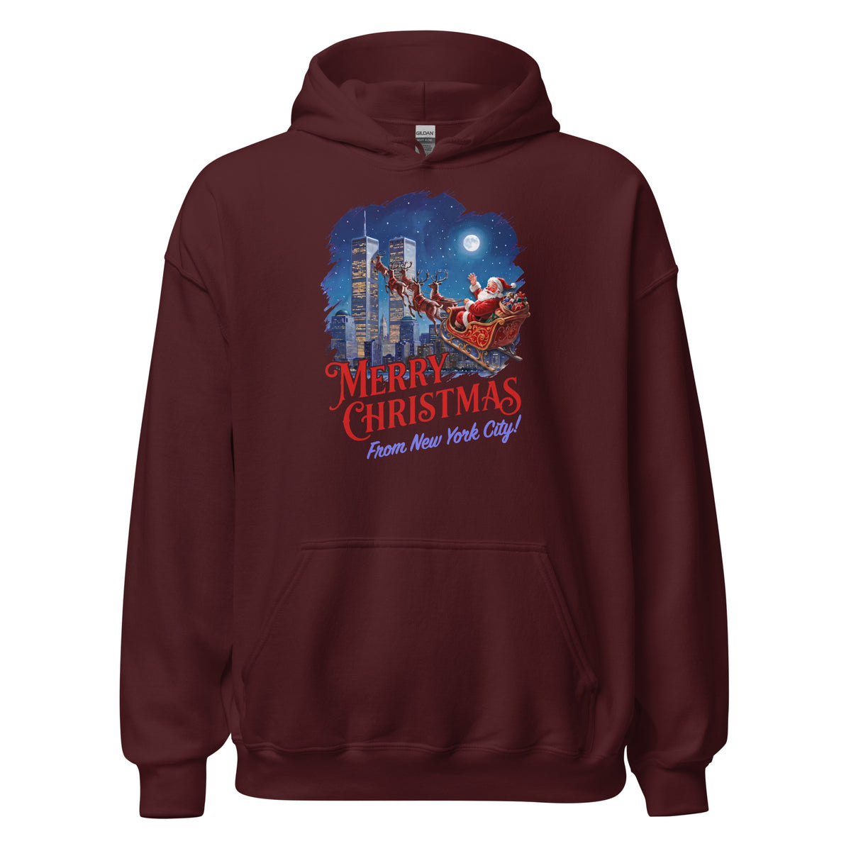 Merry Christmas From New York City Hoodie Orbital Clothing