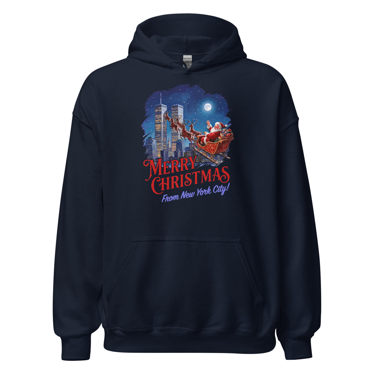 Merry Christmas From New York City Hoodie Orbital Clothing