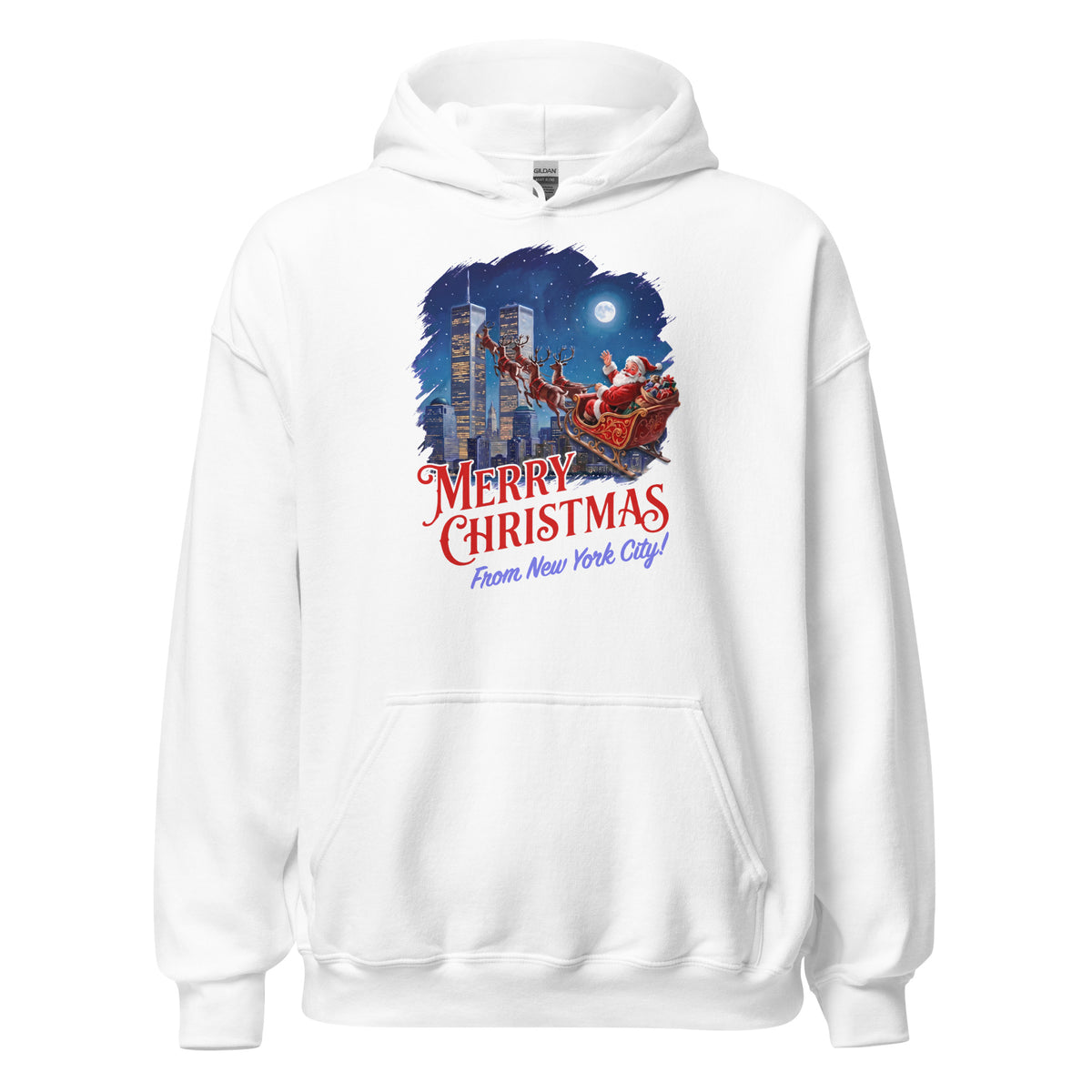 Merry Christmas From New York City Hoodie Orbital Clothing