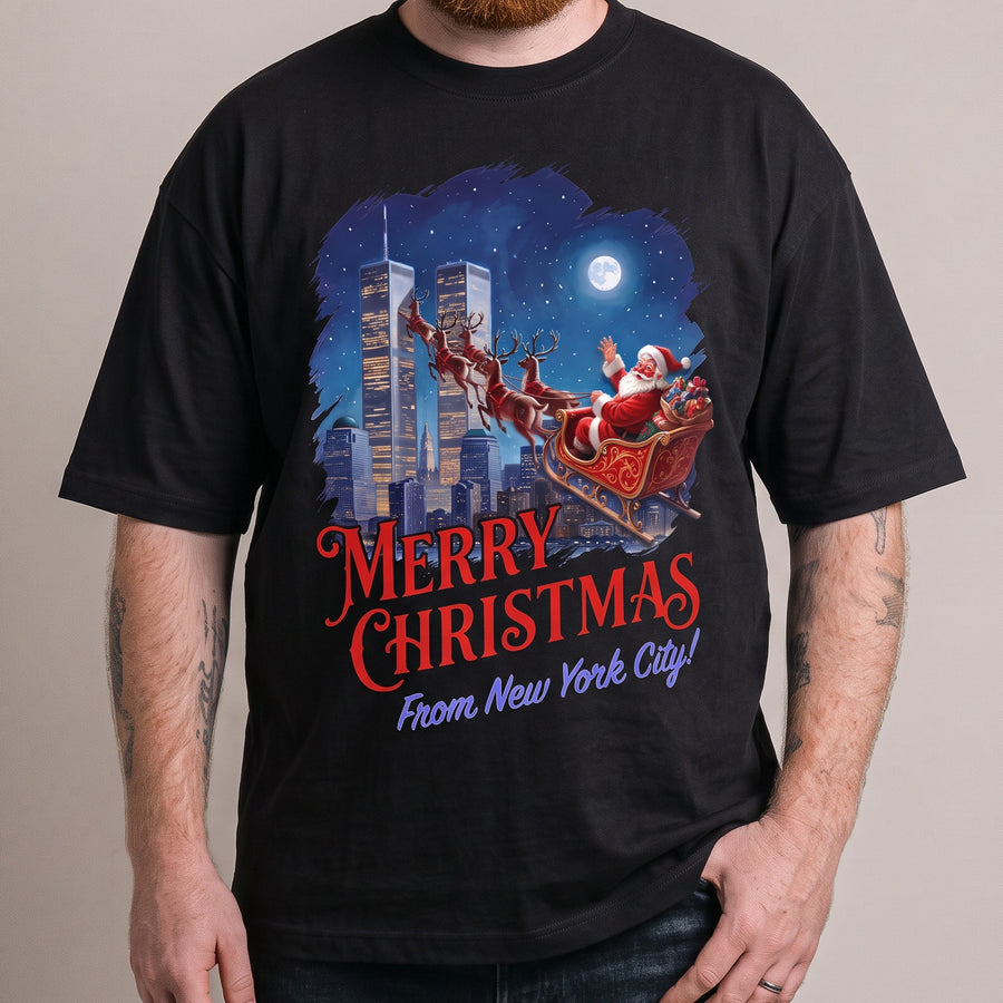 Merry Christmas From New York City T-Shirt - Orbital Clothing