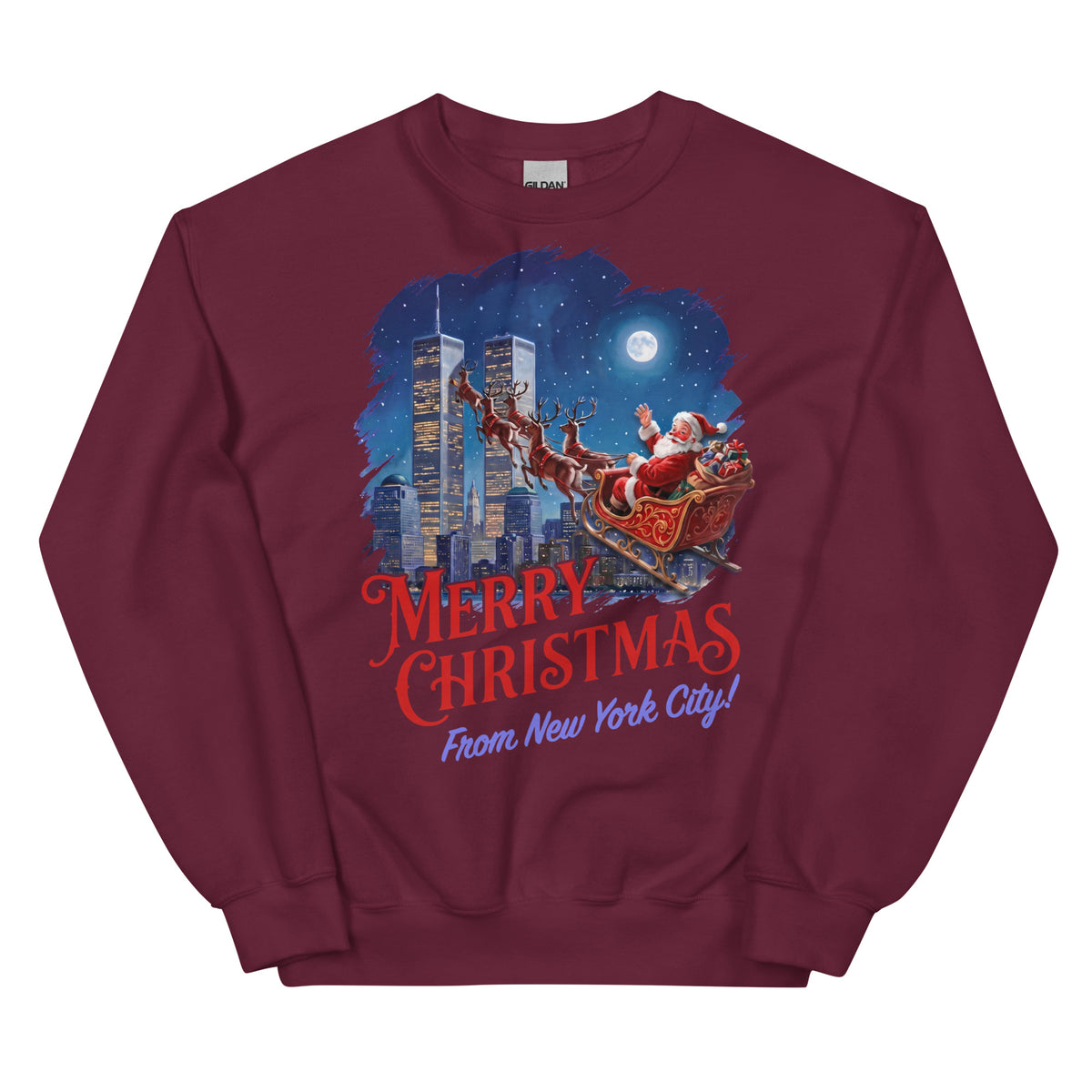 Merry Christmas From New York City Sweatshirt Orbital Clothing