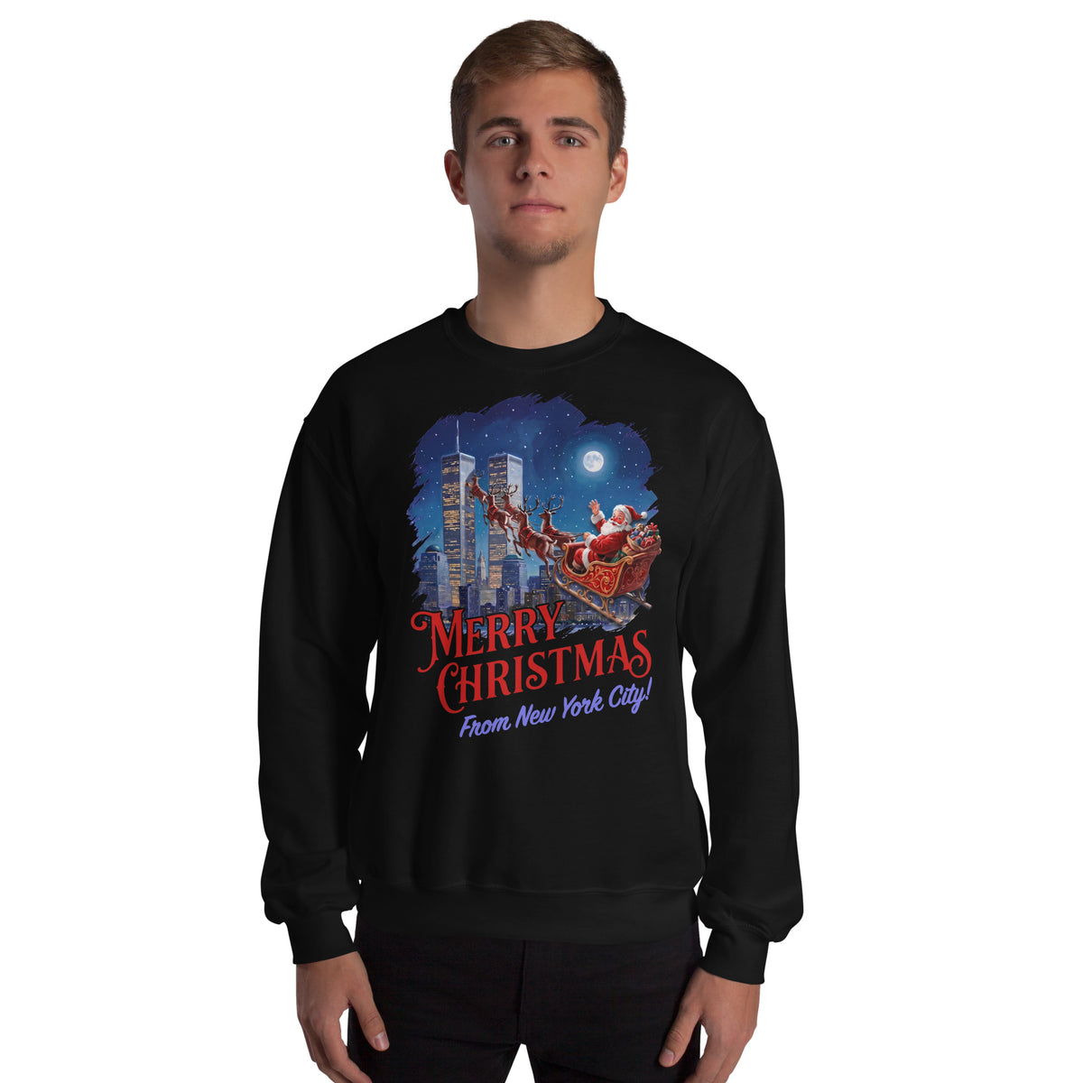 Merry Christmas From New York City Sweatshirt Orbital Clothing