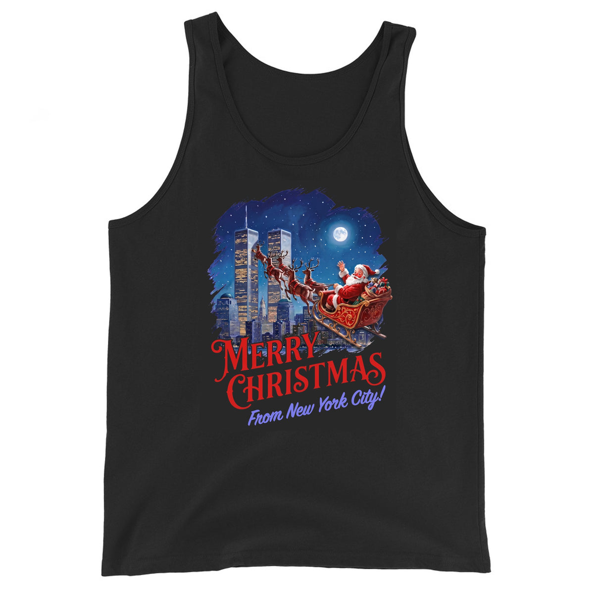 Merry Christmas From New York City Tank Top Orbital Clothing