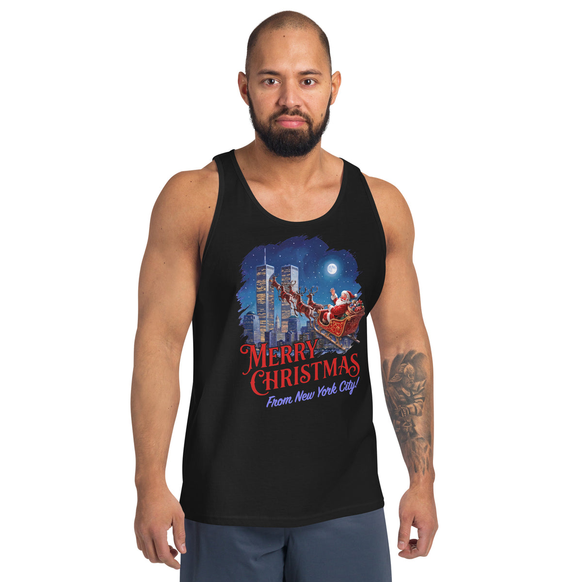 Merry Christmas From New York City Tank Top Orbital Clothing