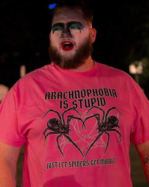 @thedevilfishes wearing Arachnophobia is stupid just lets spiders get married T-Shirt