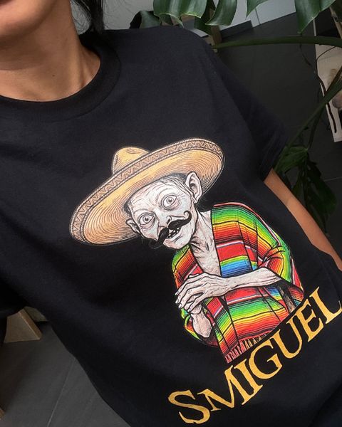 @onlyjammz wearing Smiguel T-Shirt
